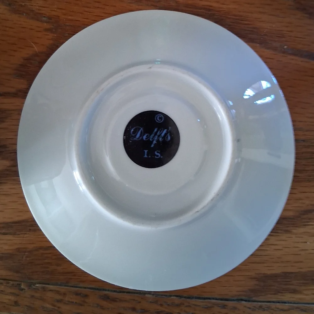 Vintage Delft Blue Style Miniature Tea/Espresso Cup & Saucer - Dutch Woman